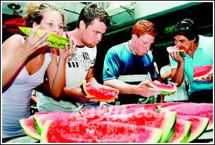 外国人吃瓜大赛,外国人吃瓜大赛，舌尖上的文化碰撞