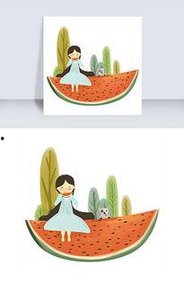 吃瓜画画素材,趣味横生的创意绘画之旅